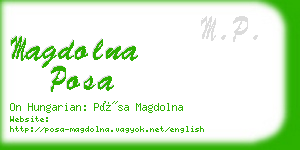 magdolna posa business card